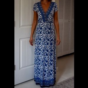 Lulus Wrap Maxi Floral Dress
